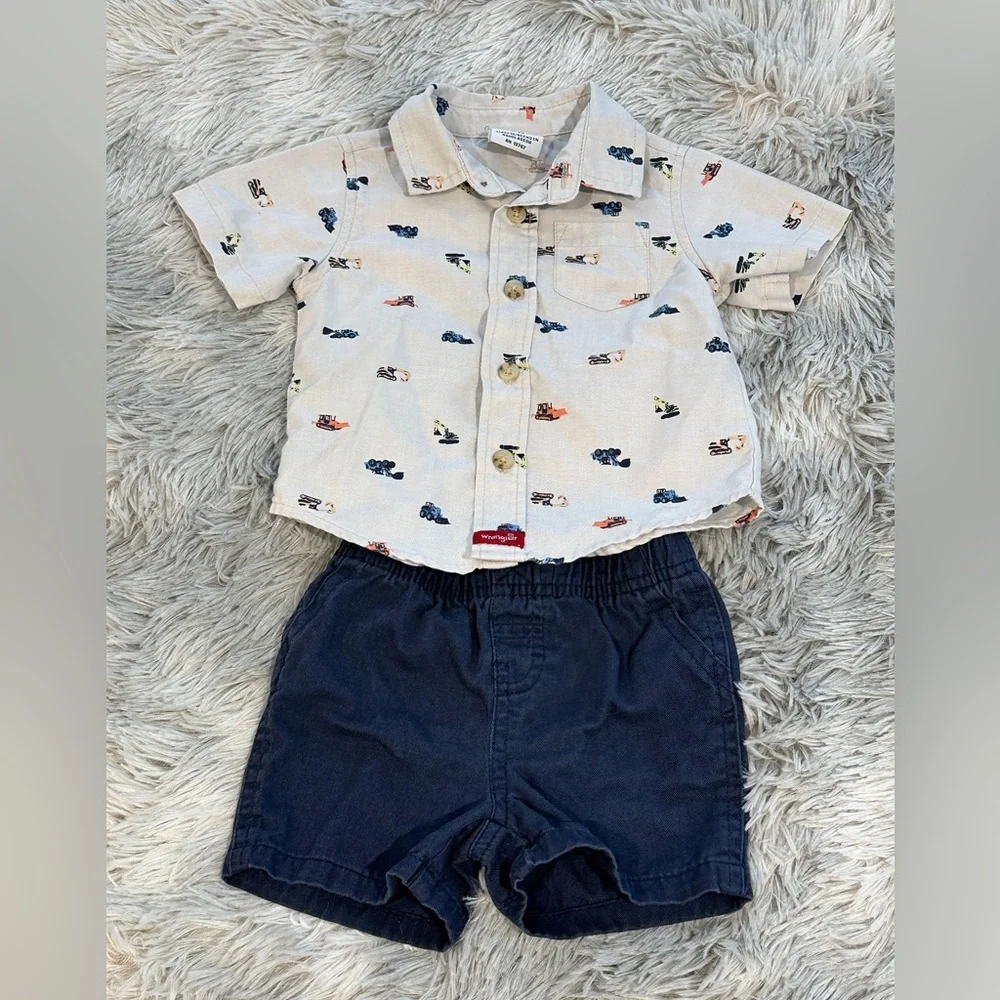 Wrangler Beige and Blue Kids' Outfit